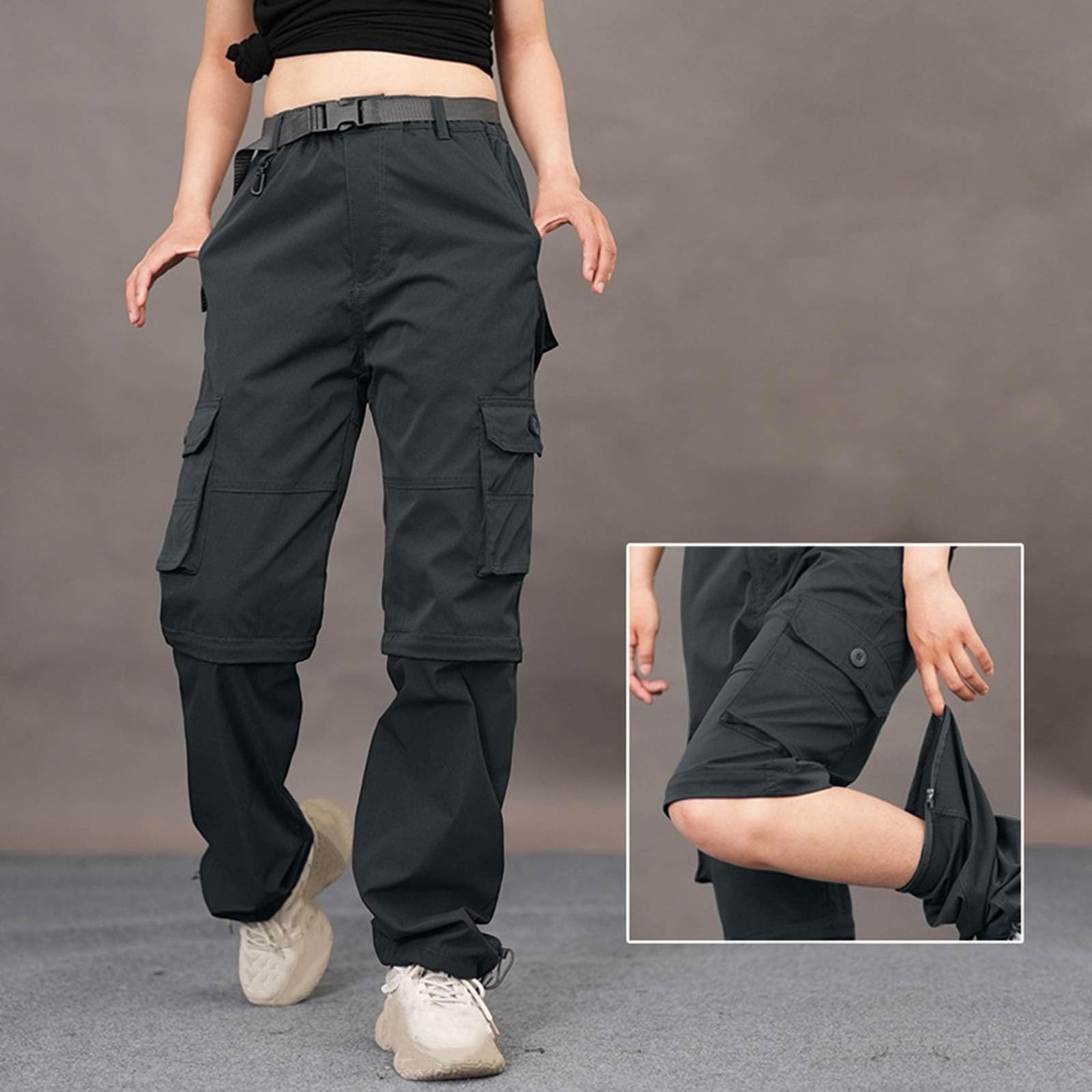 Generico Pantaloni da Trekking Donna Estivi Impermeabili Pantalone Lavoro Palazzo Protezioni Palestra Jogger Tattici Ciclisti Sportivi Cargo Sweatpants Curvy Harem Baggy
