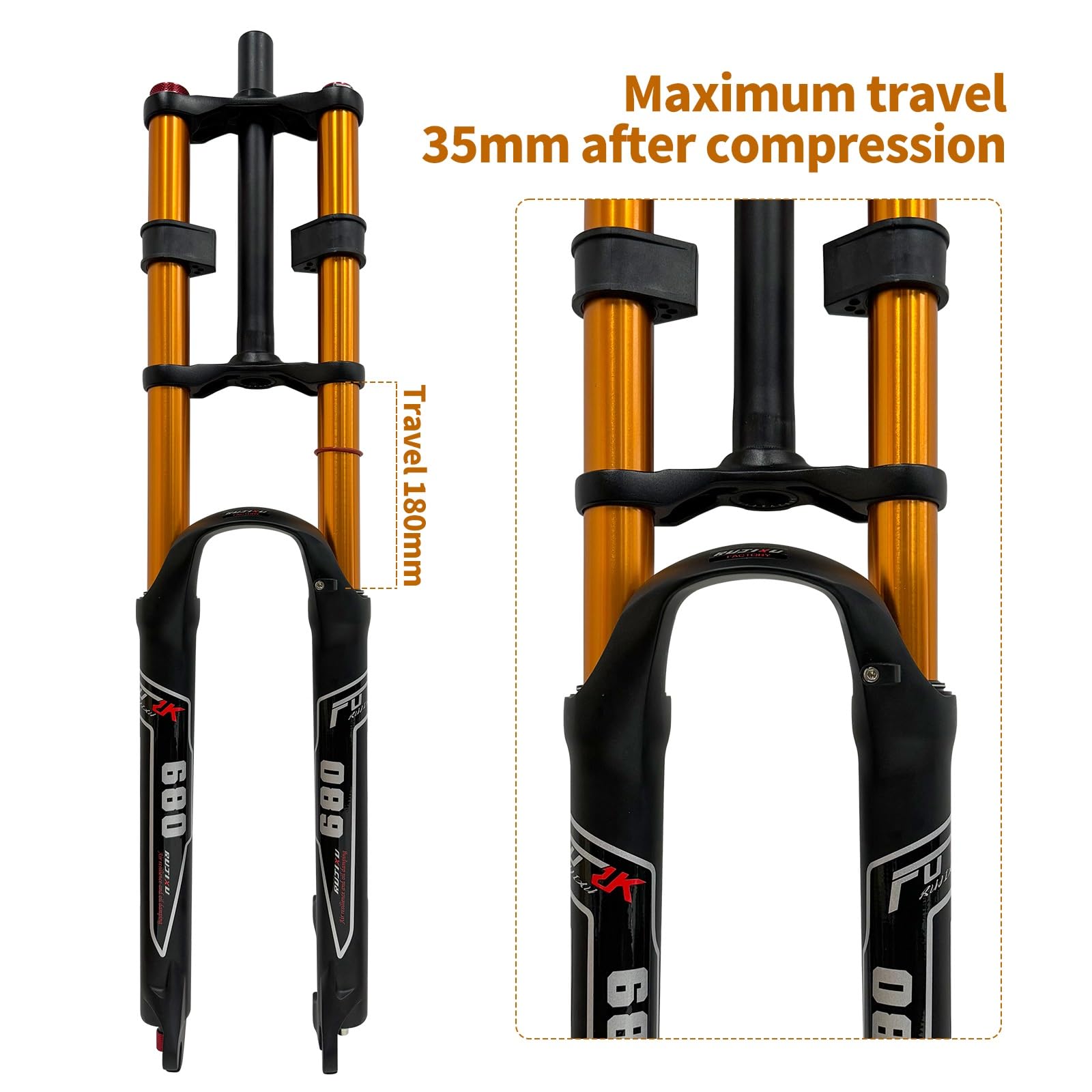 Amazon.co.jp: 自転車用エアサスペンションフォーク 26インチ 27.5