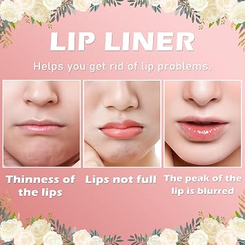 Black Lip Liner, Long Lasting Lip Liner Pencil, Rich Lip Makeup Colors Highly Pigmented Lip Liners, Smooth Application Lipliner Lip Pencil