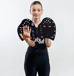 Palmar de Natação Hand Paddle DF4051-G Grande Preto Dafoca Sports