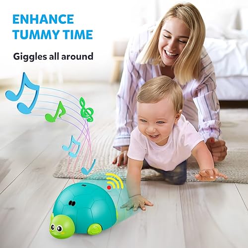 Miniatura 7 de CPSYUB Juguetes para bebés, tortuga gateante, regalos para bebés 1, 2, 3, 4, 5, 6, 7, 8, 9, 10, 11, 12, bebés, niños y niñas, 3-6, 6-12,