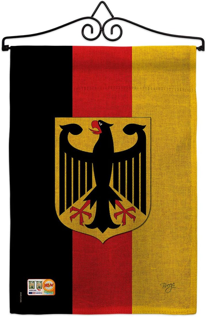 Germany Burlap Garden Flag Regional Nationality Nation International World Country Particular Area Small Decorative Gift Yard House Banner Double-Sided Made In USA 13 X 18.5