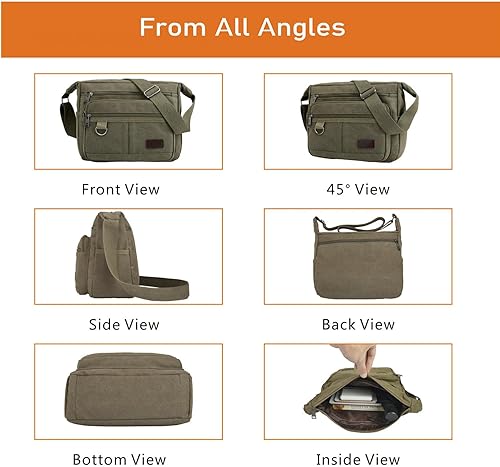 Miniatura 8 de Rfid - Bolsa bandolera con soportes para botellas de agua, bolsa de hombro para laptop de 13 pulgadas, bolso bandolera con cartera integrada