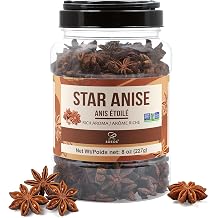 Soeos Star Anise, 8oz 227g, Whole Star Anise Pods for Baking, Cooking, and Spice Blends, Aromatic and Bold Flavor, Non-GMO