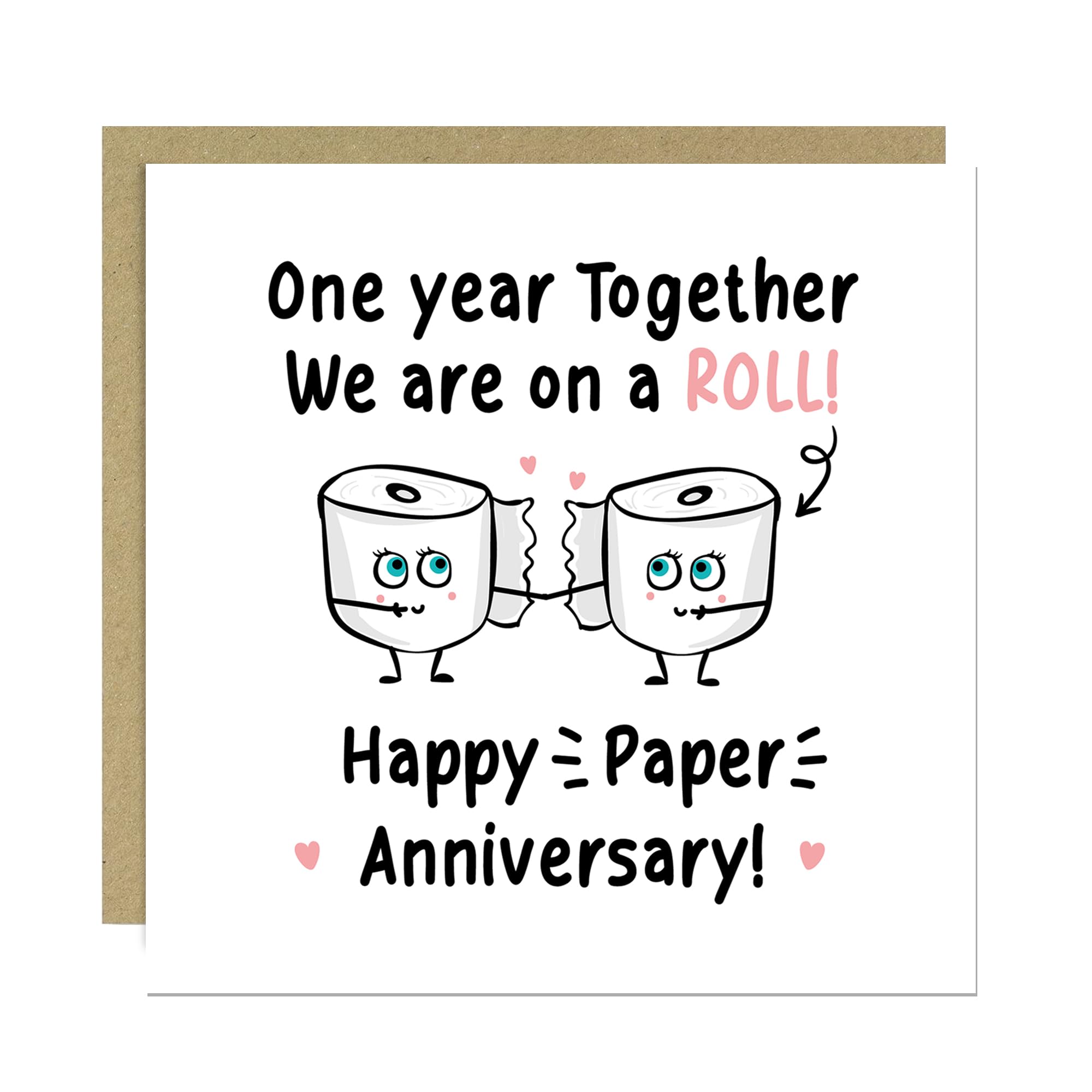 RED OCEAN Funny Paper Anniversary Card For Husband Wife 1st Wedding Anniversary Card First Anniversary For Him 1st Anniversary For Her With Envelope