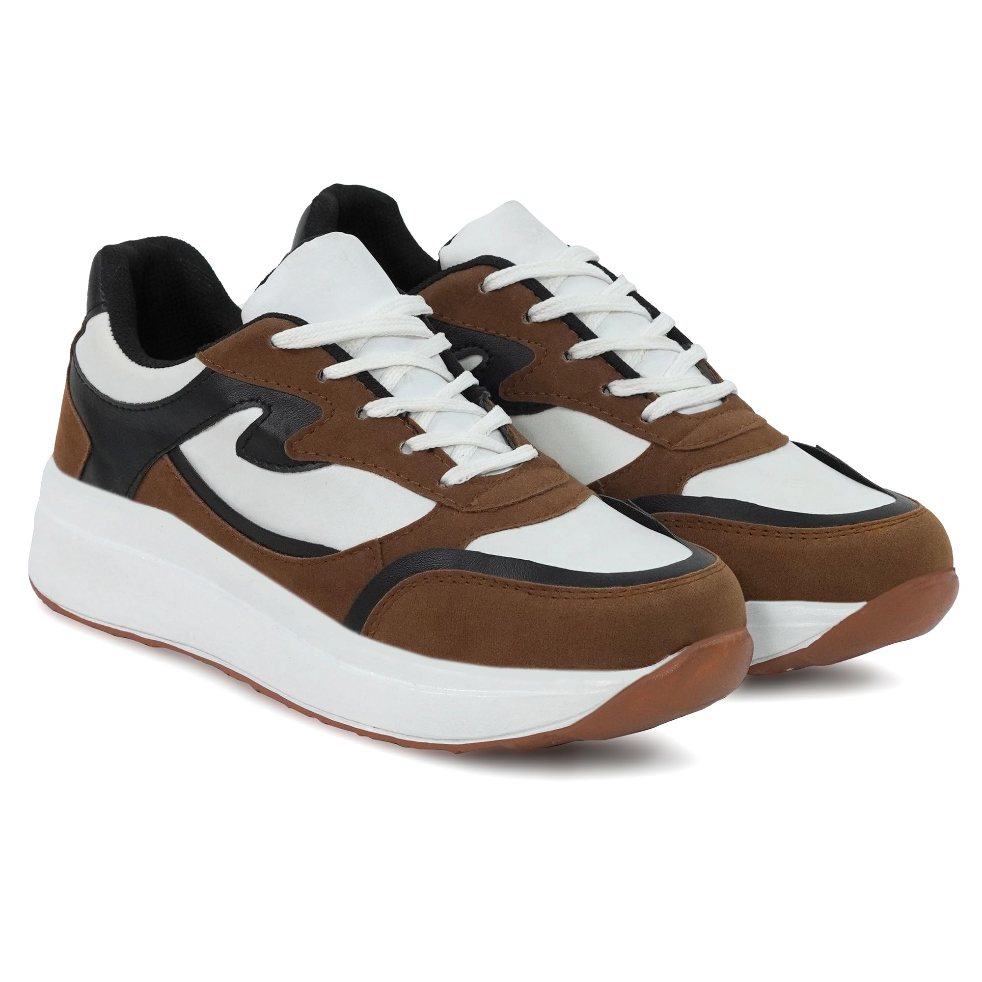 Women's Color Block Chunky Sneakers | Comfortable Everyday Walking Shoes-image-38