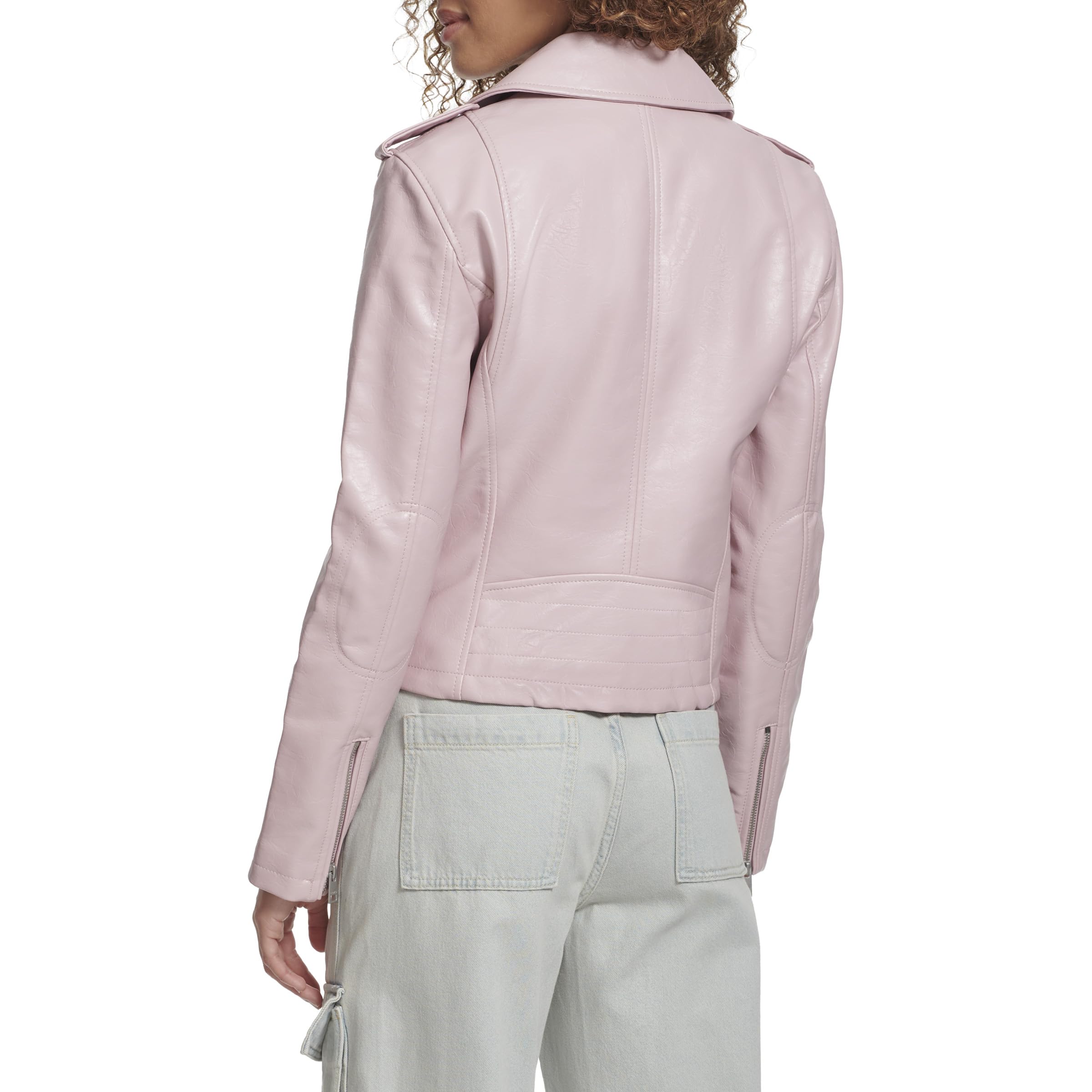 Levi's Women's The Classic Faux Leather Moto Jacket (Regular & Plus Size): Large Gloss Lilac