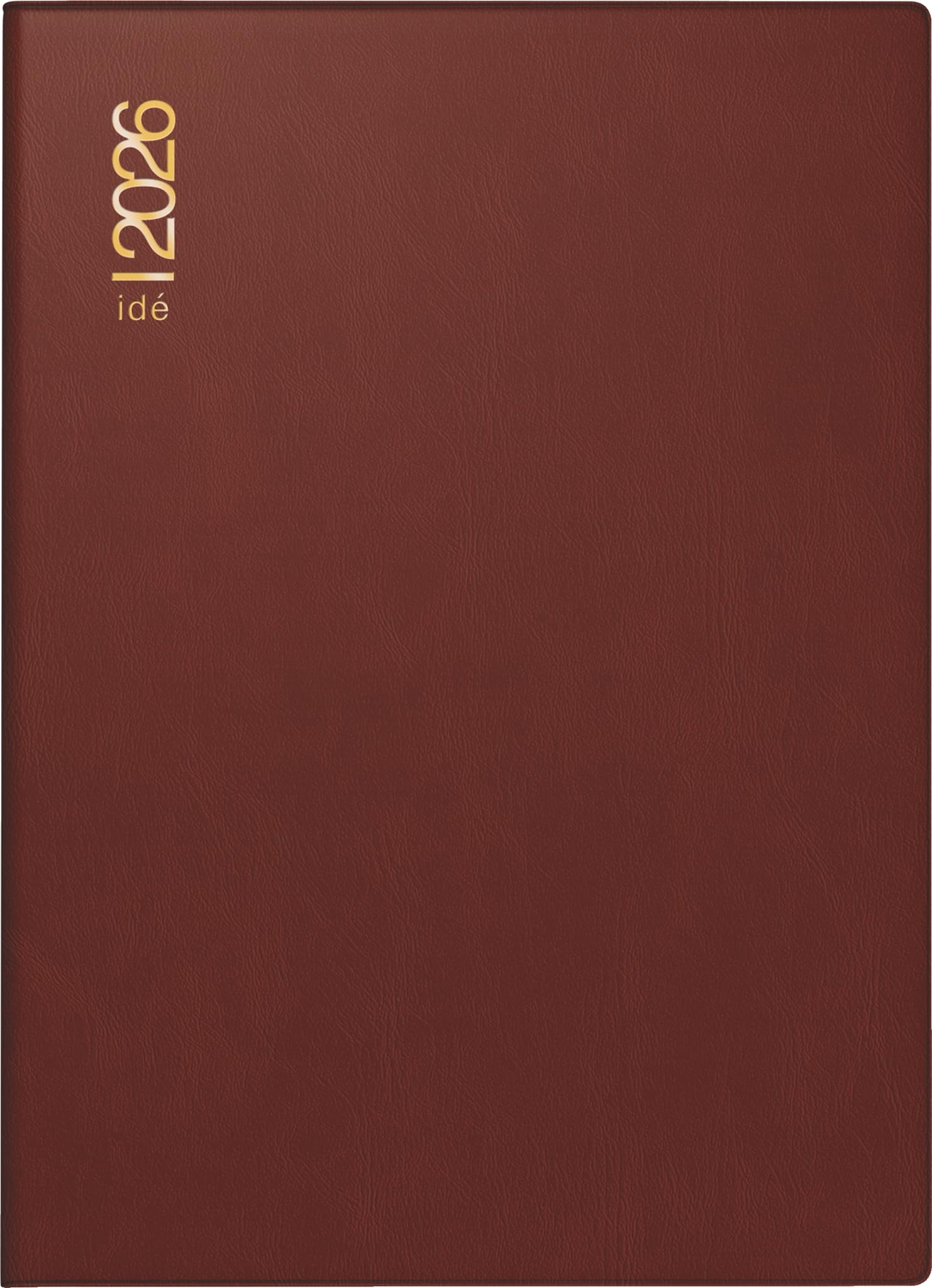 rido/idé Pocket Calendar Model Perfect/Technik I '26 | A6, Plastic, Bordeaux