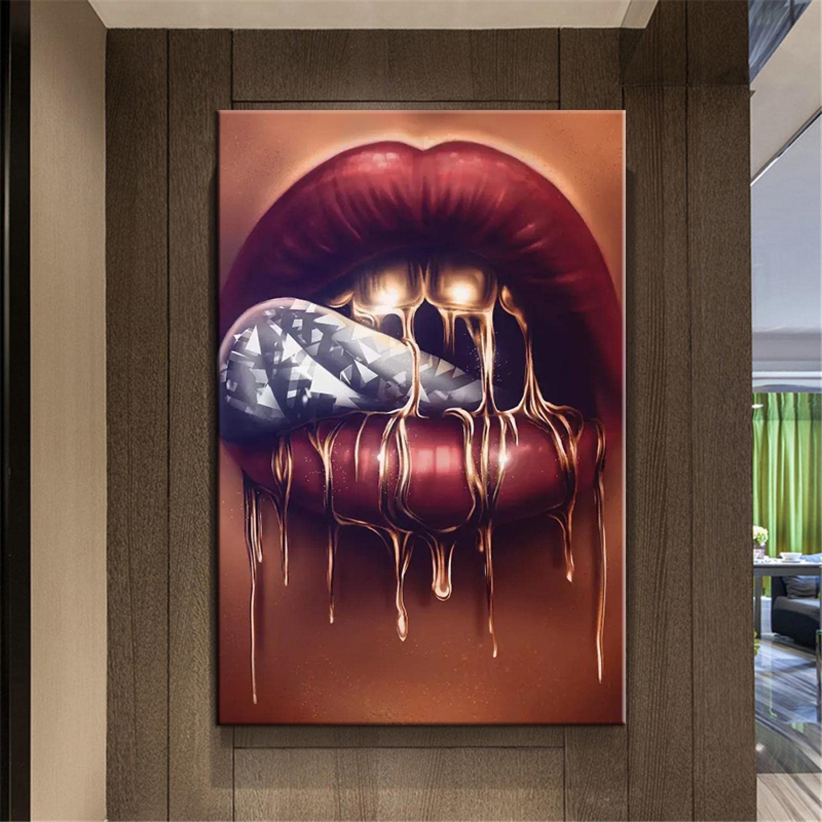Peintures lèvres abstraites en impression sur toile haute définition - 8