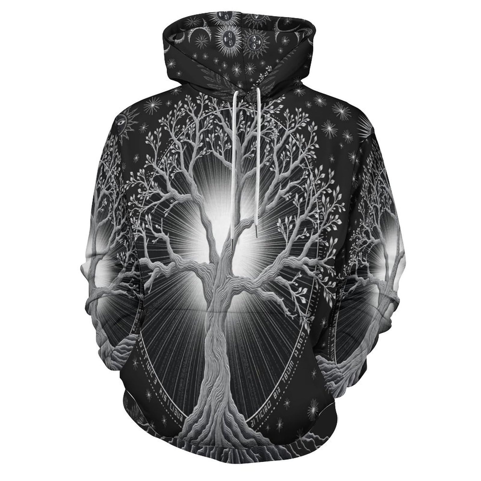 Sweat à capuche imprimé 3D arbre céleste, finis les vêtements ternes avec ce pullover graphique