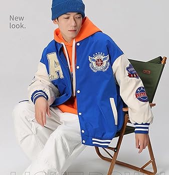 メンズ スタジャン ブルゾン PU袖 ロゴ バイカラー 楽天市場】【20%OFFクーポン〜】スタジャン メンズ ジャケット