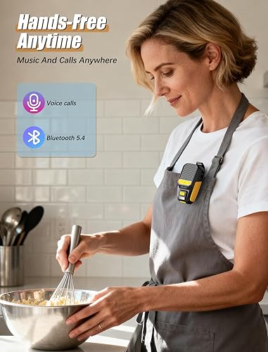 Miniatura 4 de GBEAST Altavoz Bluetooth portátil, mini altavoces portátiles con clip, reproducción durante todo el día, micrófono incorporado impermeable para