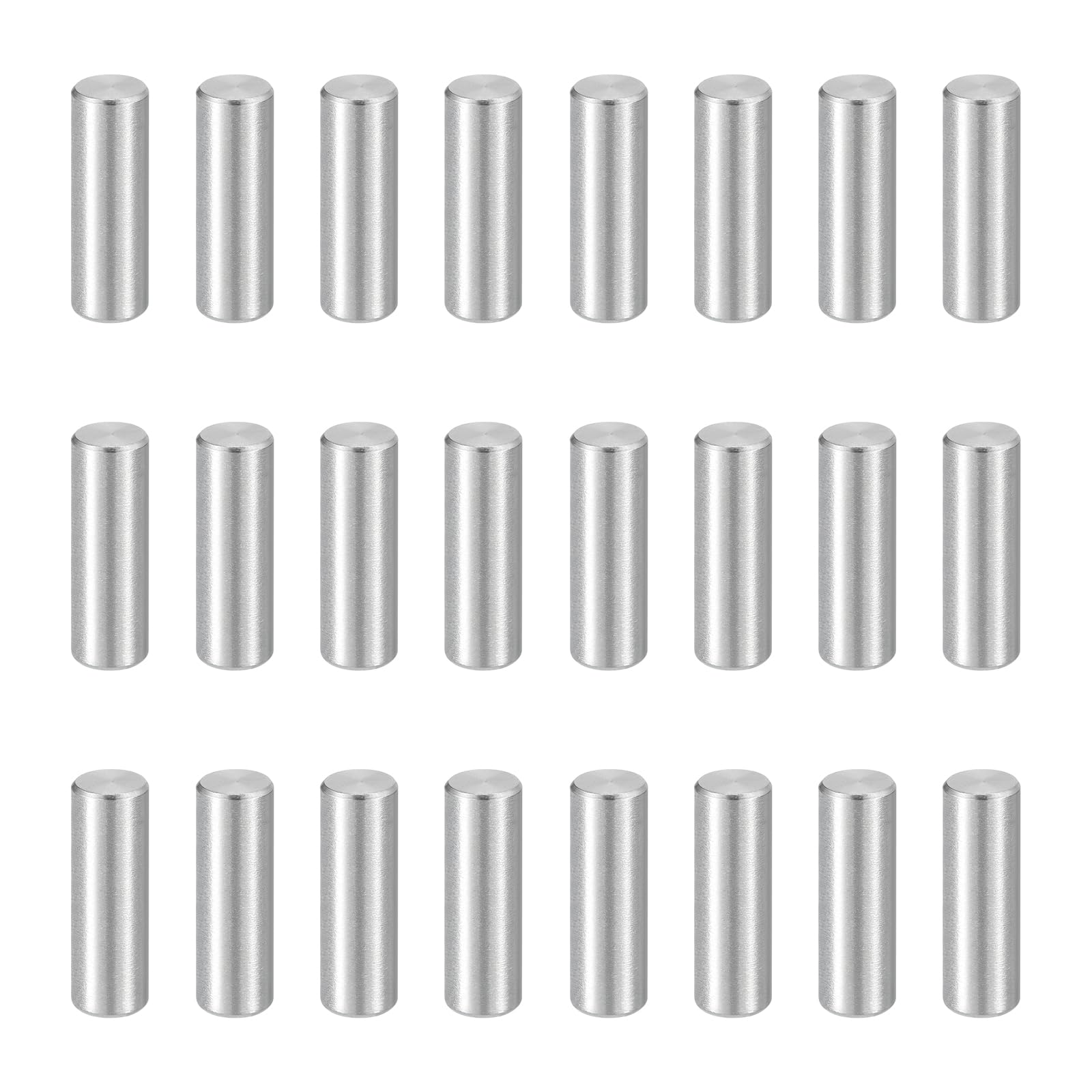 sourcing map 25Pcs 1/8 x 3/8 Inch Dowel Pin, 304 Stainless Steel Cylindrical Dowel Pins, Shelf Support Pegs Rod Fastener for Cabinet Furniture DIY Installation Industry Mechanical