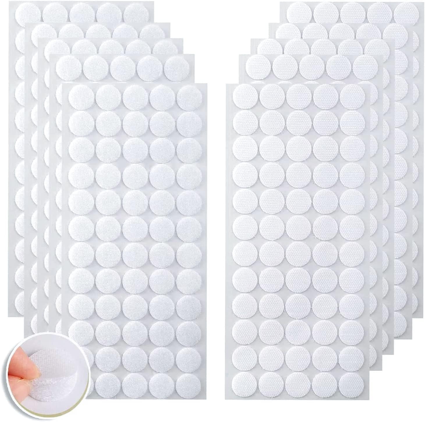 Flankor Sticky Dots Double Sided Removable Round Putty Clear Sticky Tack No Trace Sticky Putty Waterproof Small Stickers Party Decorations, DIY Art, Home Decor (20mm/600pcs)