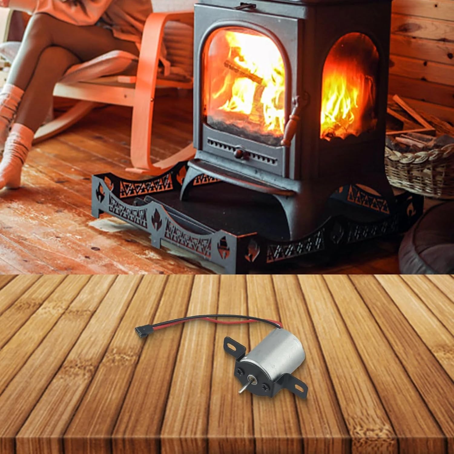 Fireplace Stove Fan Replacement Motor 1500RPM For Heater Repair Parts