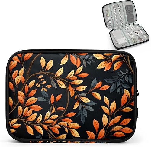 Miniatura 11 de Estuche organizador de viaje de calabaza de arce, bolsa de almacenamiento de cables para cables, cargador, teléfono, disco duro Beige - Calabaza de