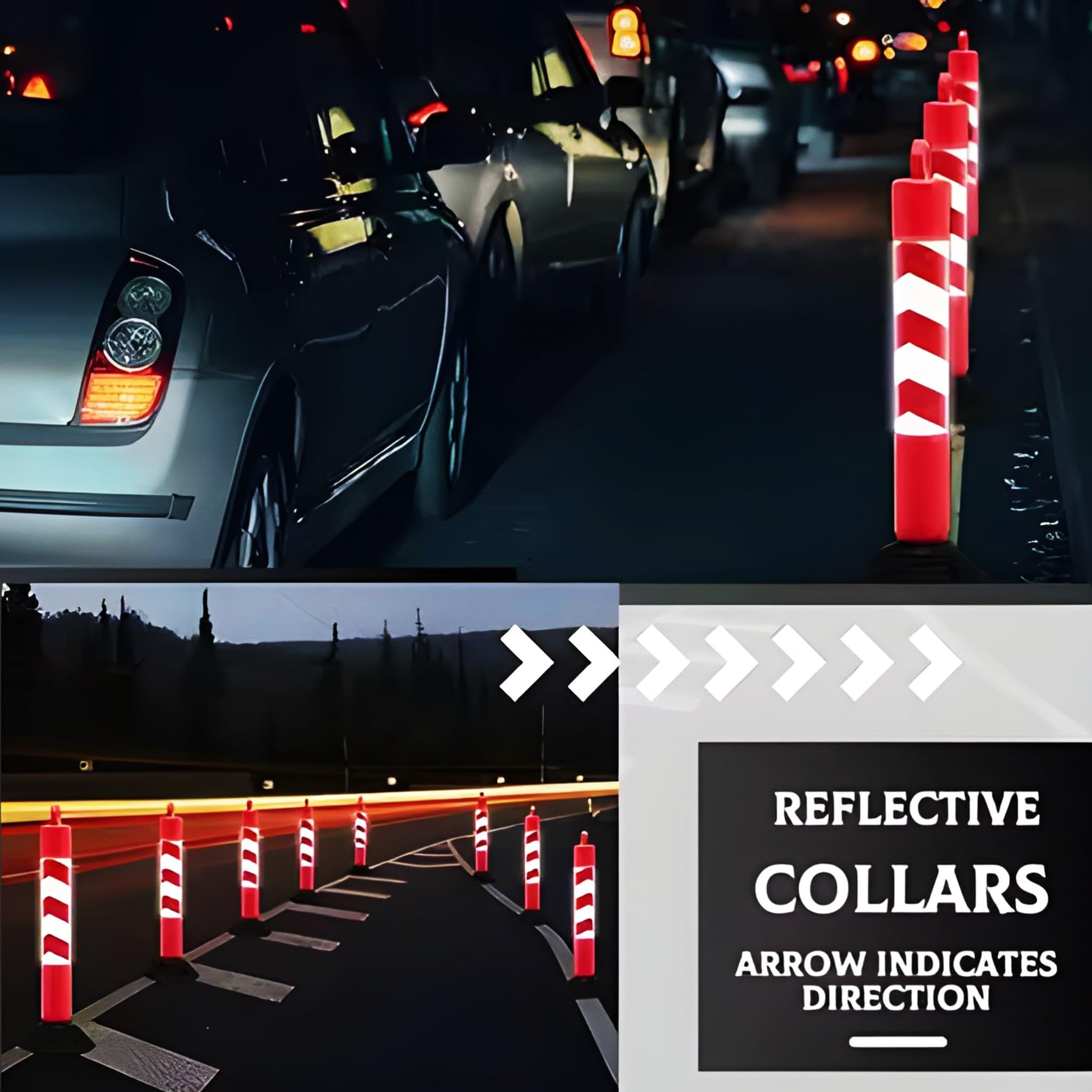 BricoLoco.com Poste señalización y balizamiento. ¡¡¡BASCULANTE - FLUORESCENTE -DESMONTABLE!!! Baliza poste separador de filas para eventos. Rojo y blanco de 80 cms. (2)