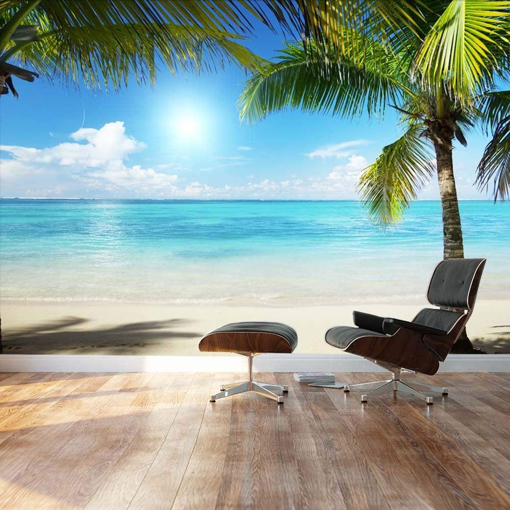 Bleu tropical papier peint photo 3d pour une decoration de la maison evasion