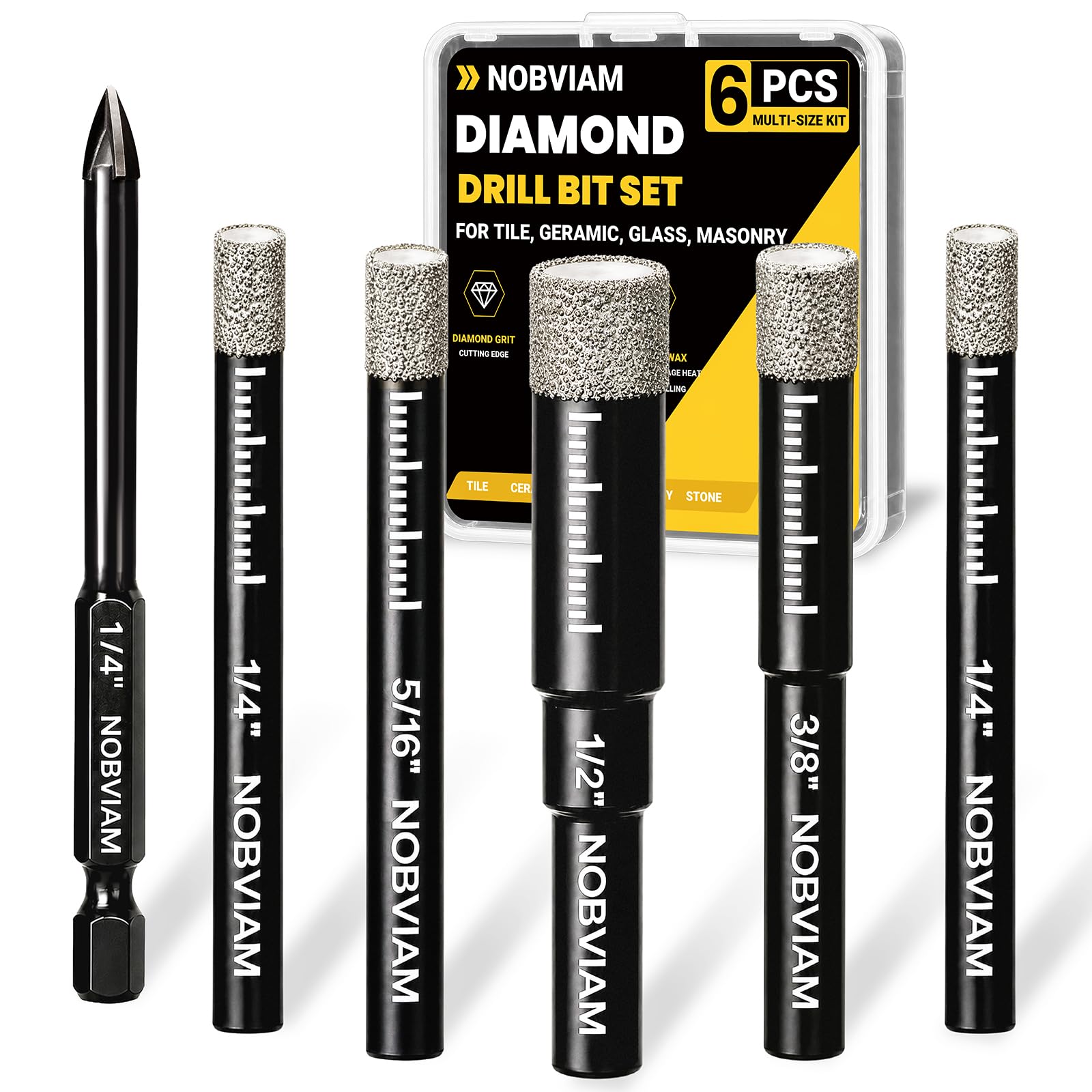 Diamond Drill Bit Set - Tile, Glass, Granite -1 Diamond Drill Bit Set - Tile, Glass, Granite -1