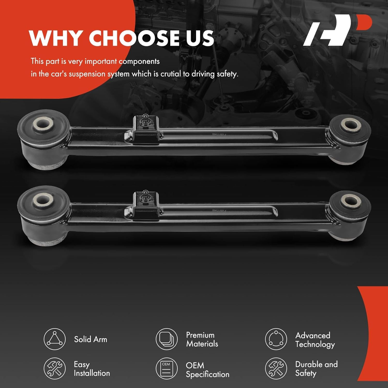 A-Premium 2 x Rear Upper Control Arms, with Bushing, Compatible with Ram 1500 2013-2023, 1500 Classic 2019-2023