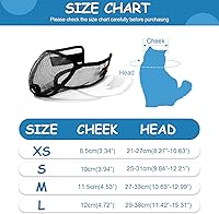 Vista 4 de Bozal para gatos para recortar uñas con malla suave cubierta, evita que se muerda y mastique (XS, negro)