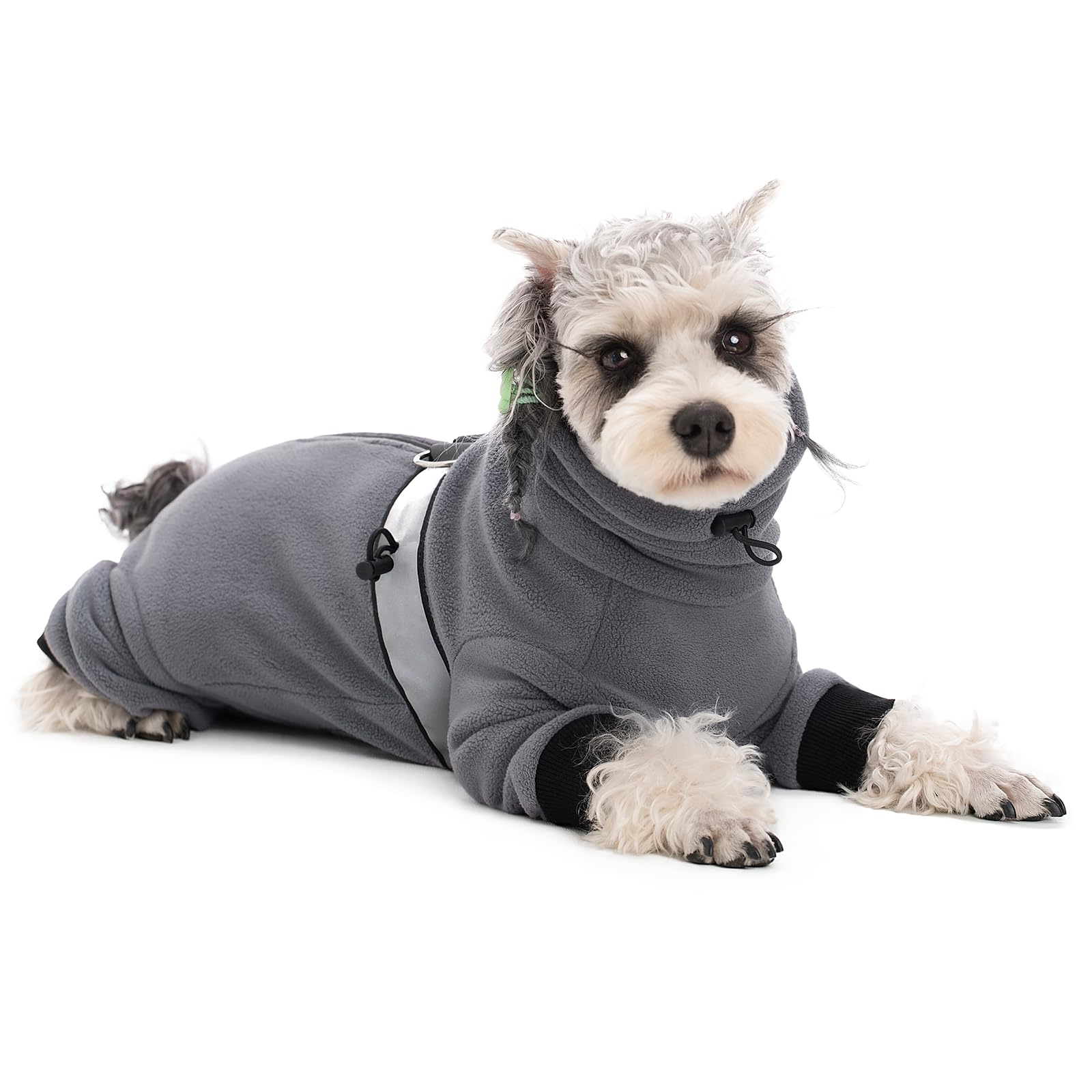 Hundebody Aus Polarfleece – Für Kleine & Mittlere Hunde, Wärmend, Mit Reißverschluss & Reflektierendem Streifen