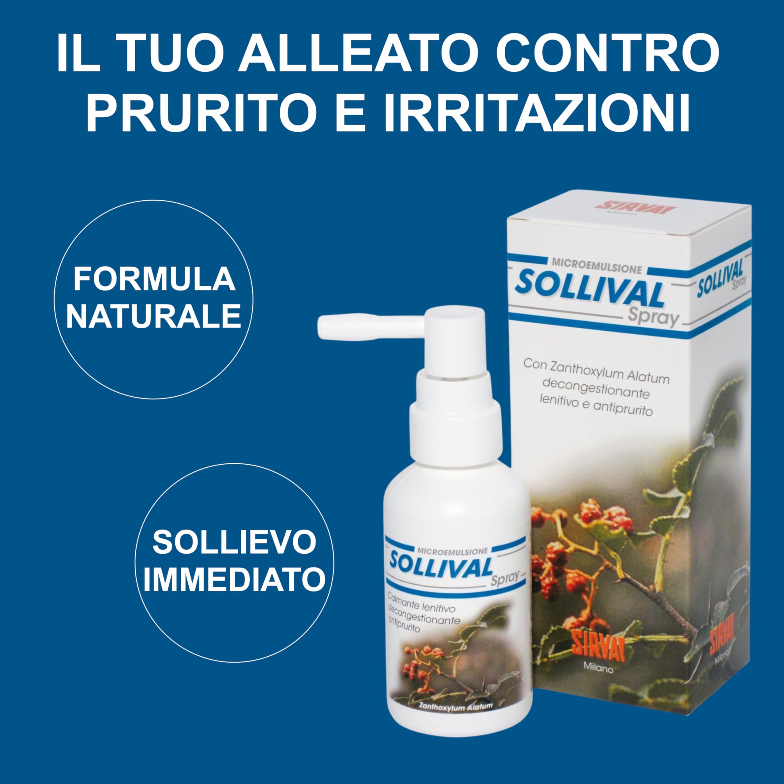 SOLLIVAL Spray – Spray Intimo Delicato per Freschezza e Comfort Quotidiano Femminile – Formula Lenitiva per Mucose Sensibili – Uso Quotidiano – 50 ml