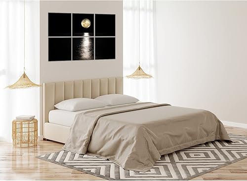 Miniatura 4 de JBER Paneles acústicos artísticos decorativos, paquete de 6 paneles acústicos artísticos para decoración de pared con autoadhesivos, adecuados para