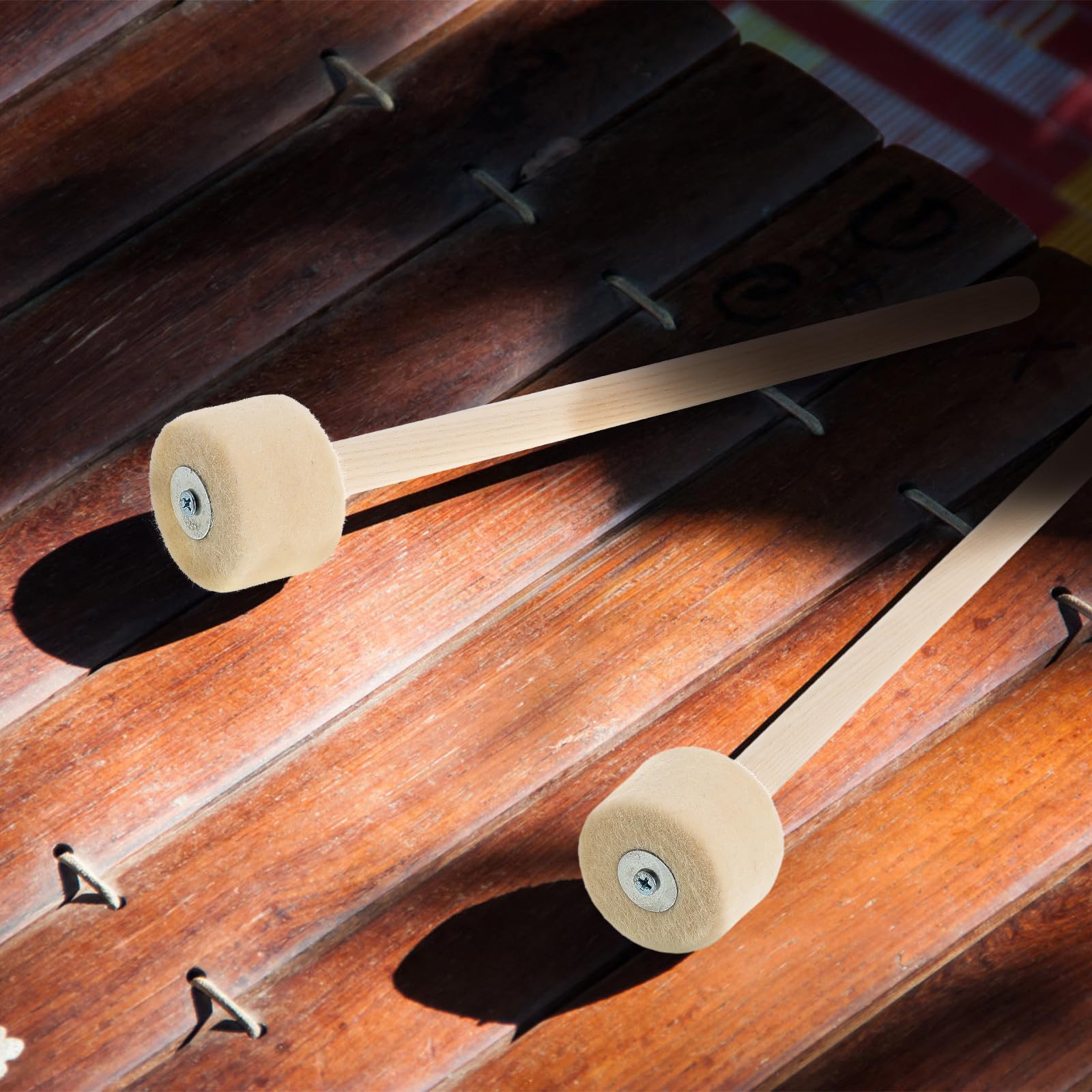 Holz Drumsticks 6 Stück Percussion für Bassdrums und Xylophon mit Langlebigen Schlägeln für Erwachsene und Aufführungen
