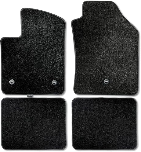 CarsCover Alfombrillas delanteras y traseras para coche Fiat 500/500C 2012-2019 de ajuste personalizado, cojín pesado Ultramax negro asfalto