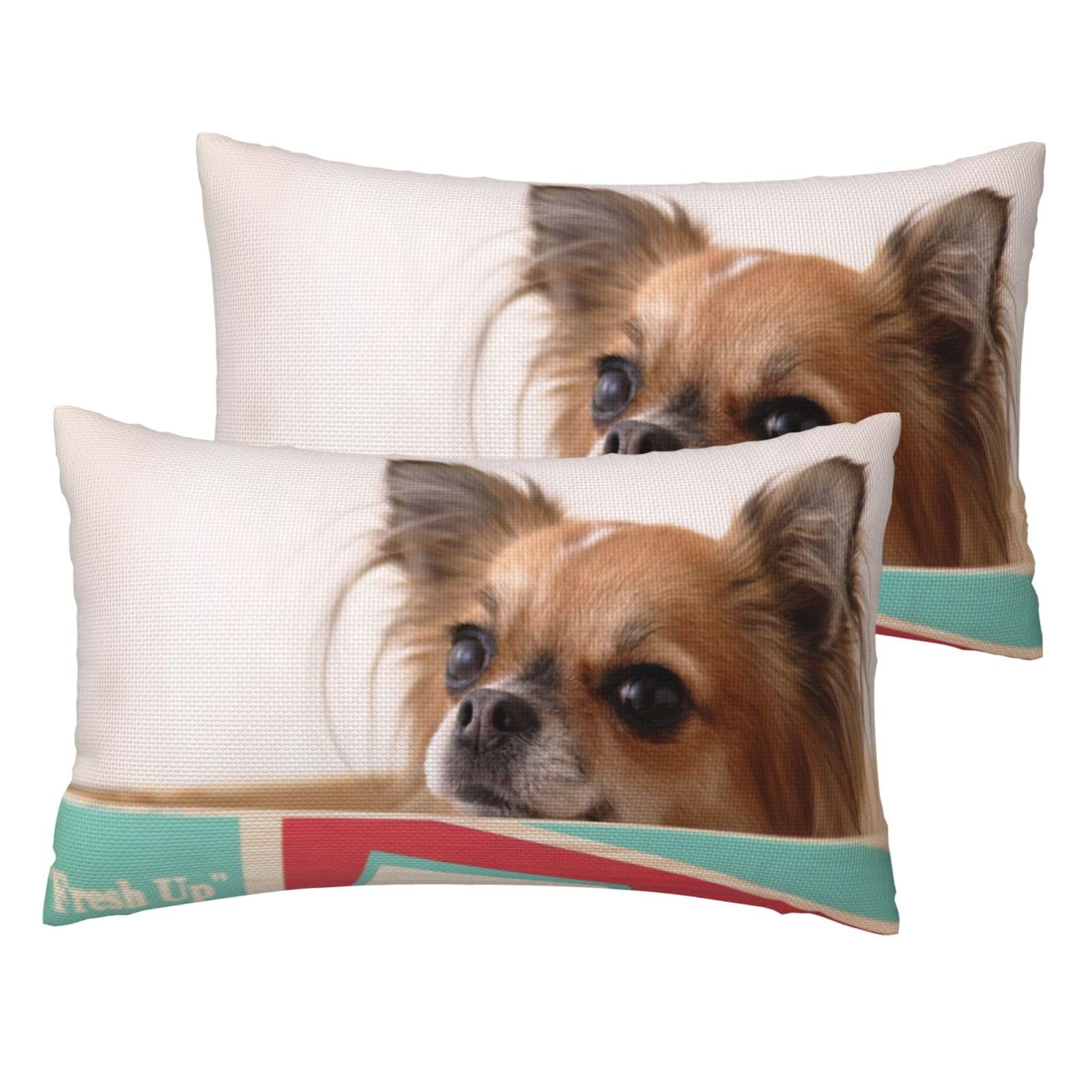 Taies d'oreiller imitation lin papillon pour créer un salon style campagne chic