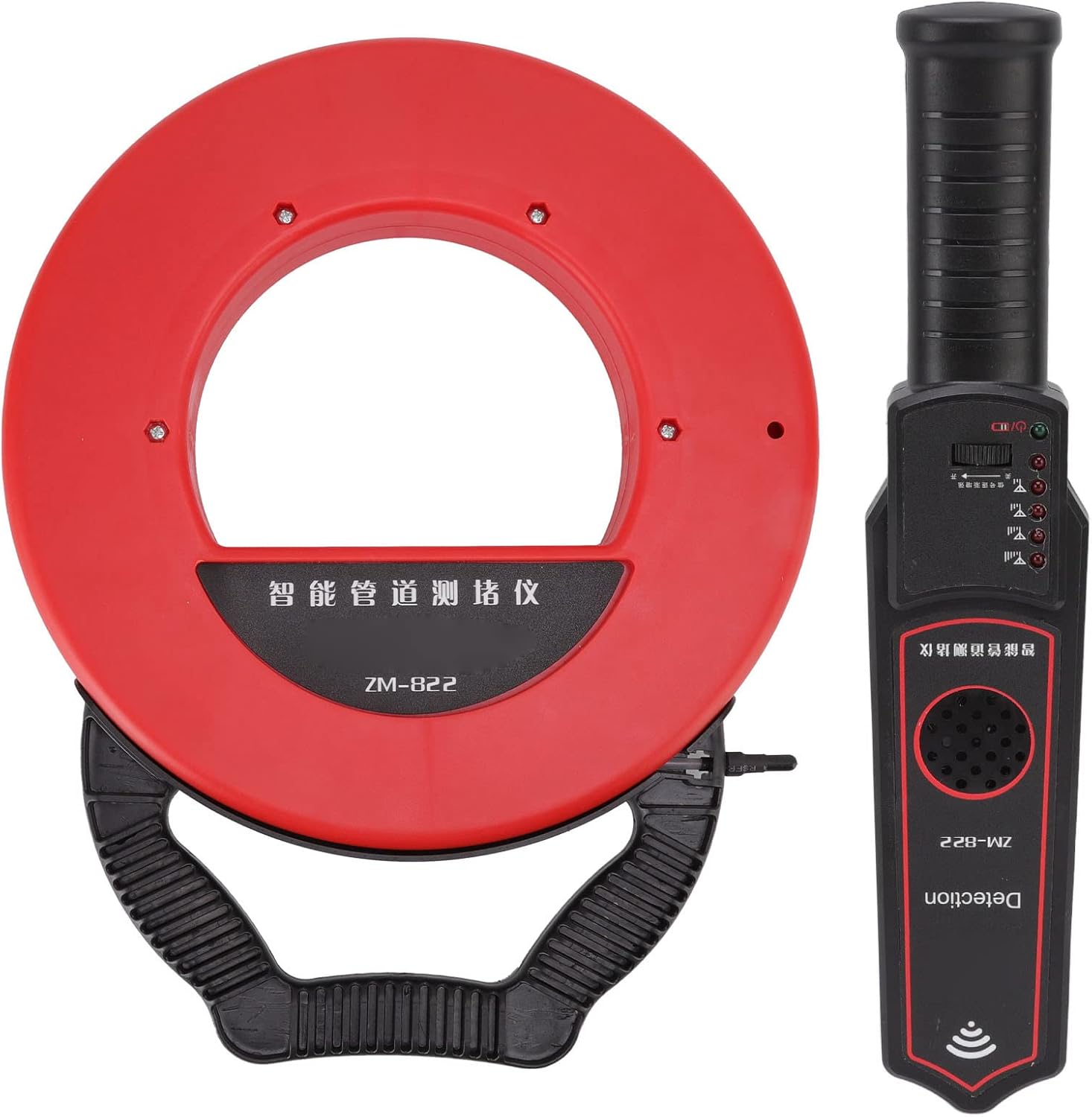 Pipe Locators Water Pipe Blockage Detector with 8 Probes Diagnostic Tool Pipeline Blockage Locator for PVC Plastic Metal Underground Pipeline Blocking Clogging