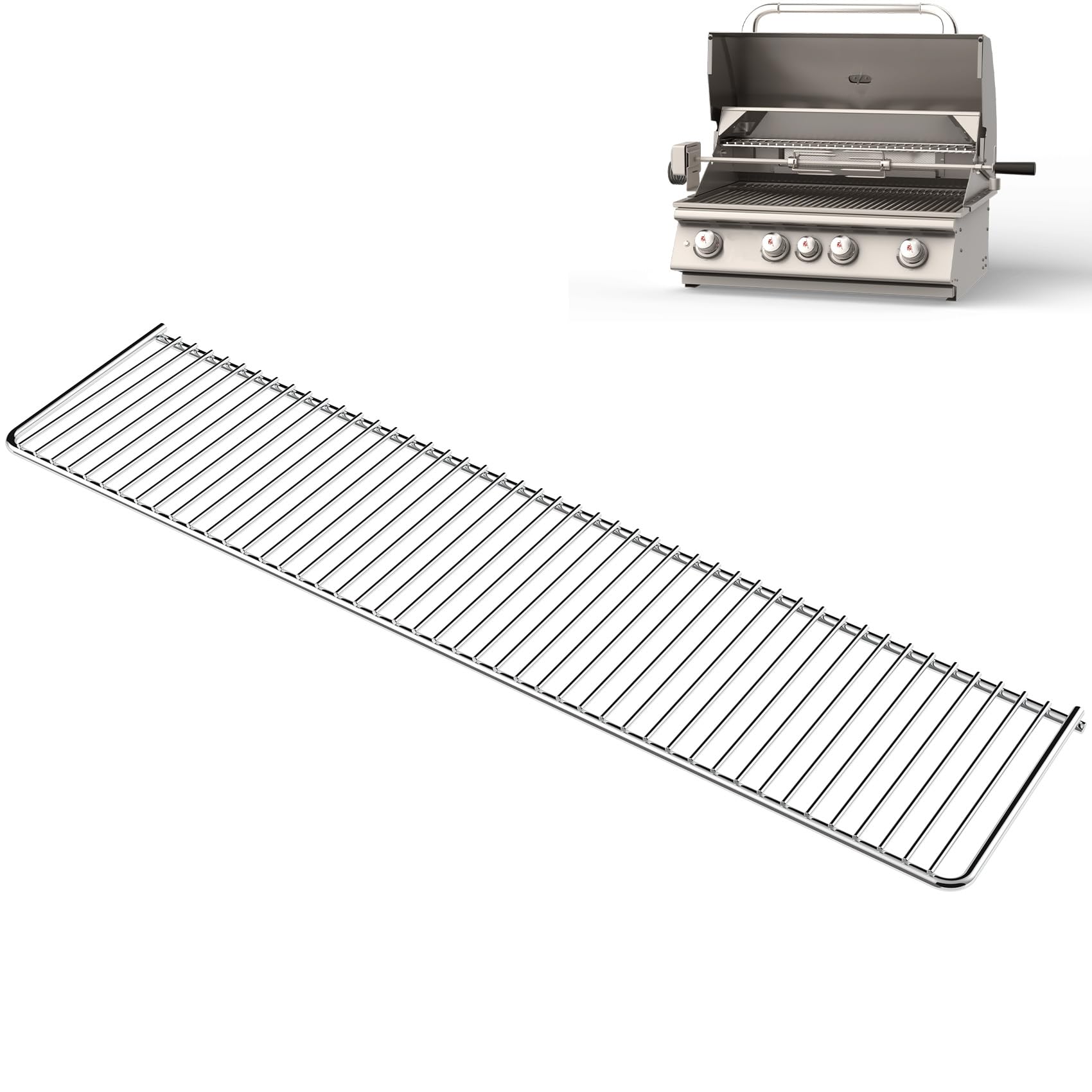 47004 Warming Rack for Bull 30" 4-Burner – 29.75" Wide 304 Stainless