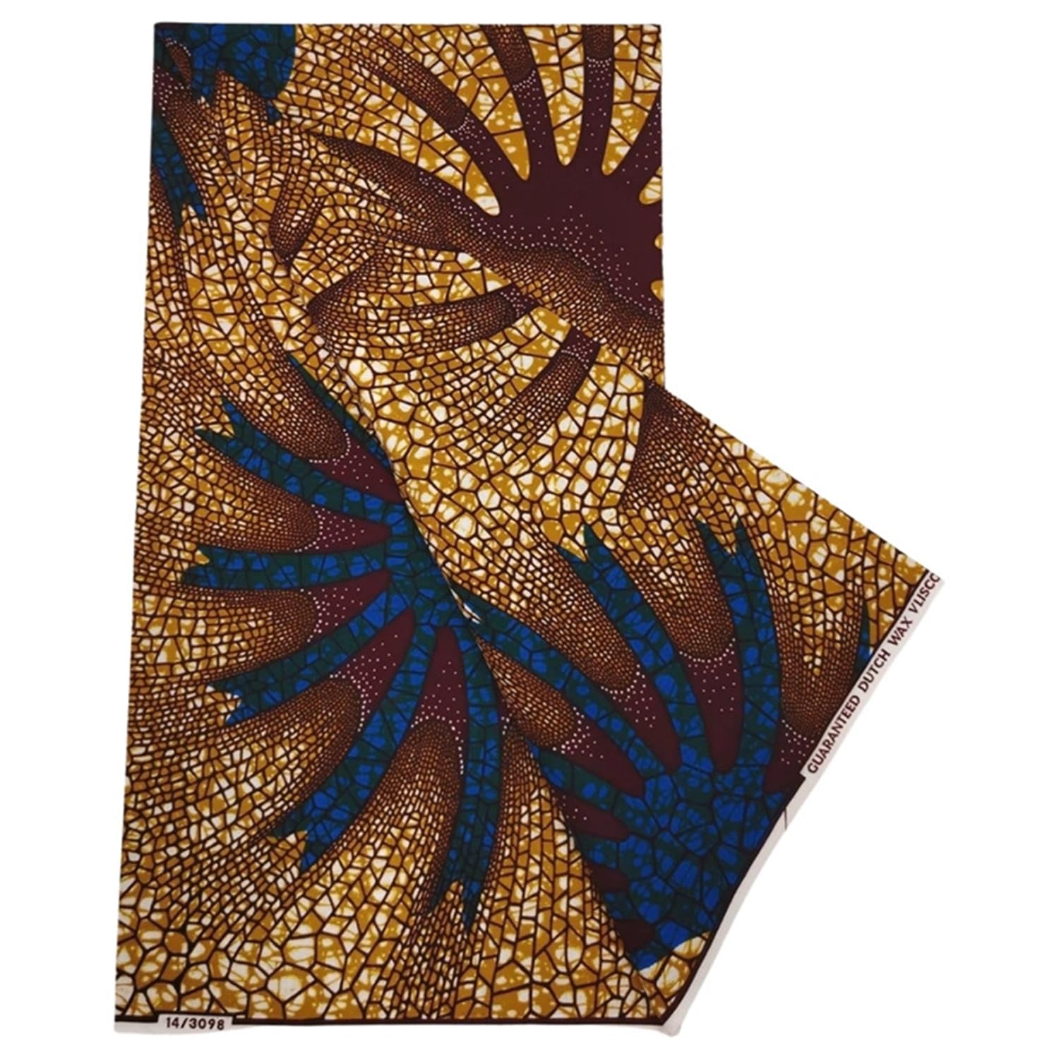 Tissu imprimé rétro jaune pour confection de vêtements de 2 yards