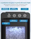 WELLENT Ice Maker Countertop, Portable Bullet Ice Maker with Self-Cleaning, 8 Ice Cubes in 6 Mins, 12KG/24H, 2 Ice Sizes, Compact Ice Machine for Kitchen, Home Bar, Office, Caravan & Camping - 4