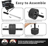 Vista 6 de Ab Roller Wheel - AGREJO Ab Workout Equipment for Abdominal & Core Strength Training, Home Gym Fitness Equipment, Exercise Wheel for Men Women