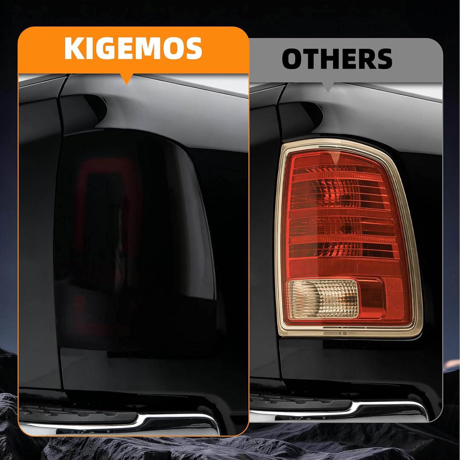 Smoked Black Full LED Tail Lights for 2009–2018 Dodge Ram 1500/2500/3500 & 2019–2024 Ram 1500 Classic, Plug & Play Blackout Style Rear Lamps