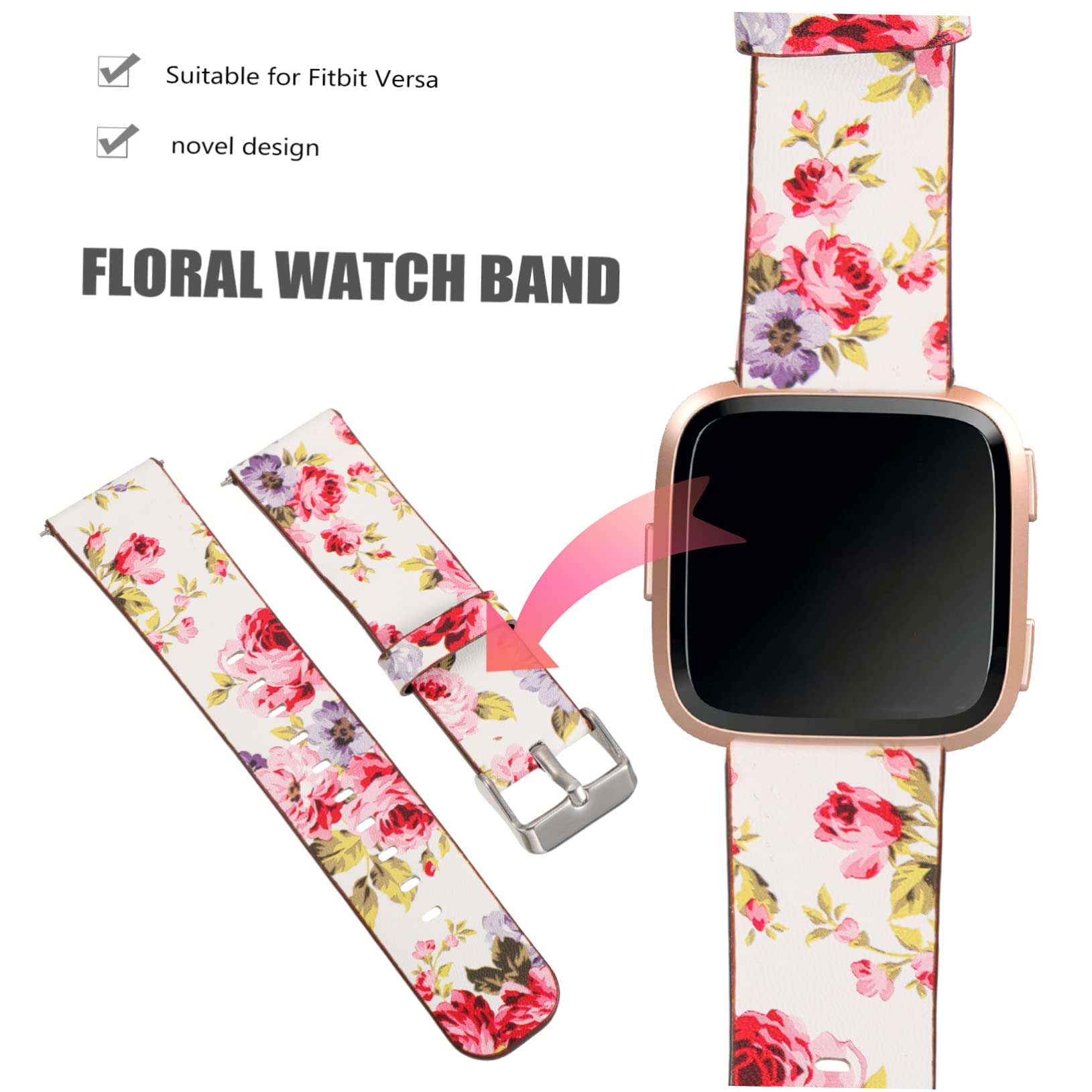 Gatuida Cinghia Floreale Braccialetti Per Orologi Per Le Donne Watch Band Braccialetti Per Orologi Riparazione Orologi Accessori Fasce Delle Donne Cintura Da Polso Cinturini Casual Bande