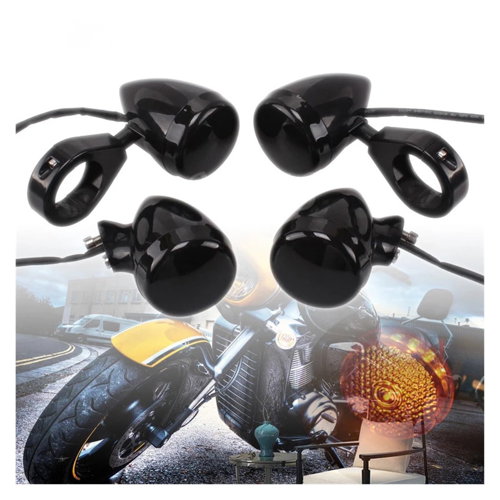 Clignotant Avant et arrière de Moto 4 pièces Clignotant Indicateurs