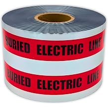ACE Supply Buried Electrical Line Caution Tape - Detectable Underground Tape - 6 Inch x 1000 Ft Length, 5 Mil - Buried Electrical Tape Used for Utility Marking Tape