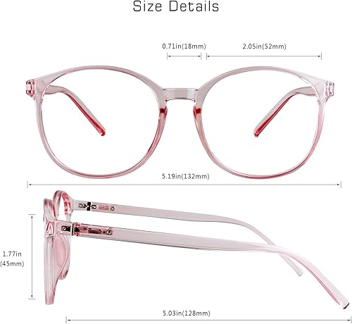 Miniatura 3 de VisionGlobal Lentes de bloqueo de luz azul para mujereshombres, antifatiga ocular, lectura de computadora, marco ovalado elegante, antirreflejos