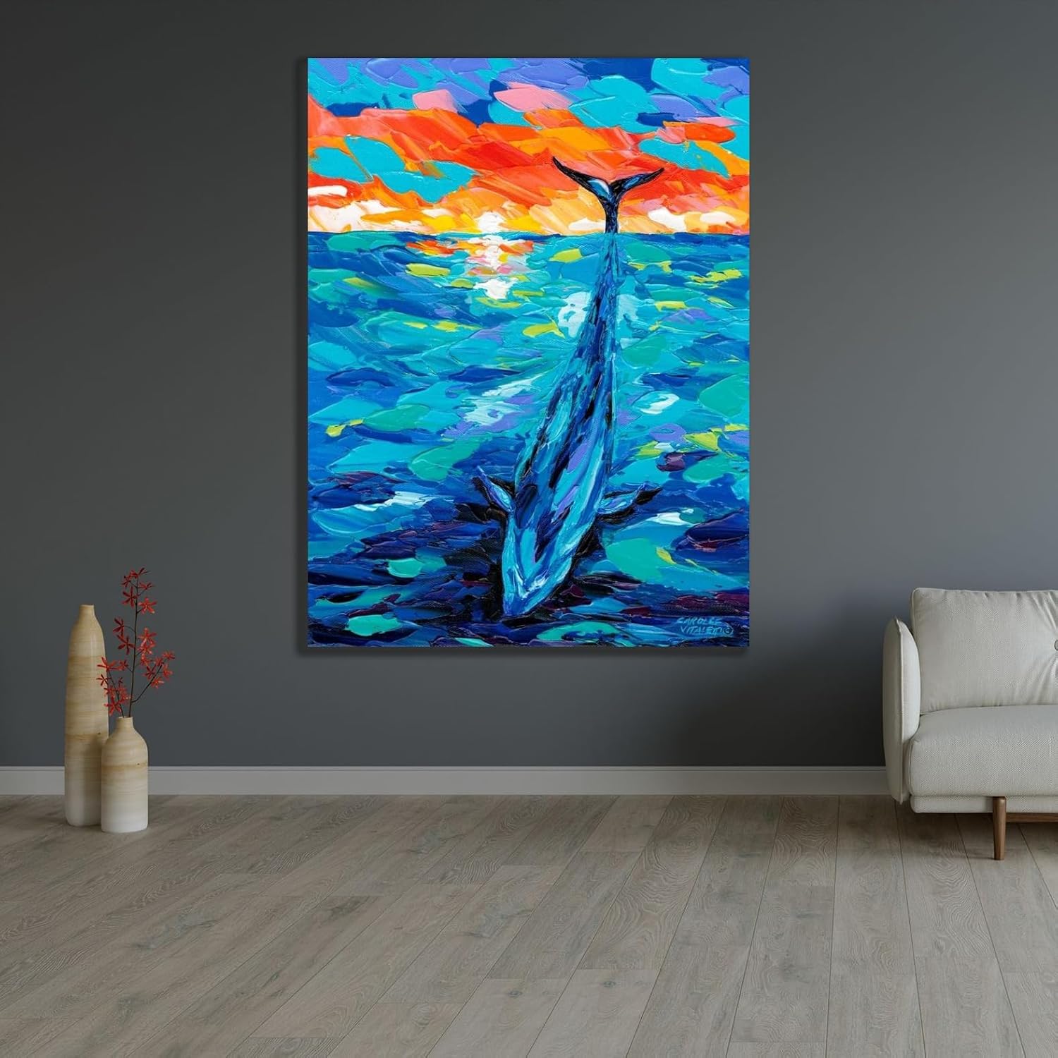ArtDirect Ocean Friends II Unframed Art Print Giclee Poster by Vitaletti, Carolee - Ready for Framing with Customization Sizes 8x10, 11x14, 15x20, 24x32, 36x48, and 45x60 Inches