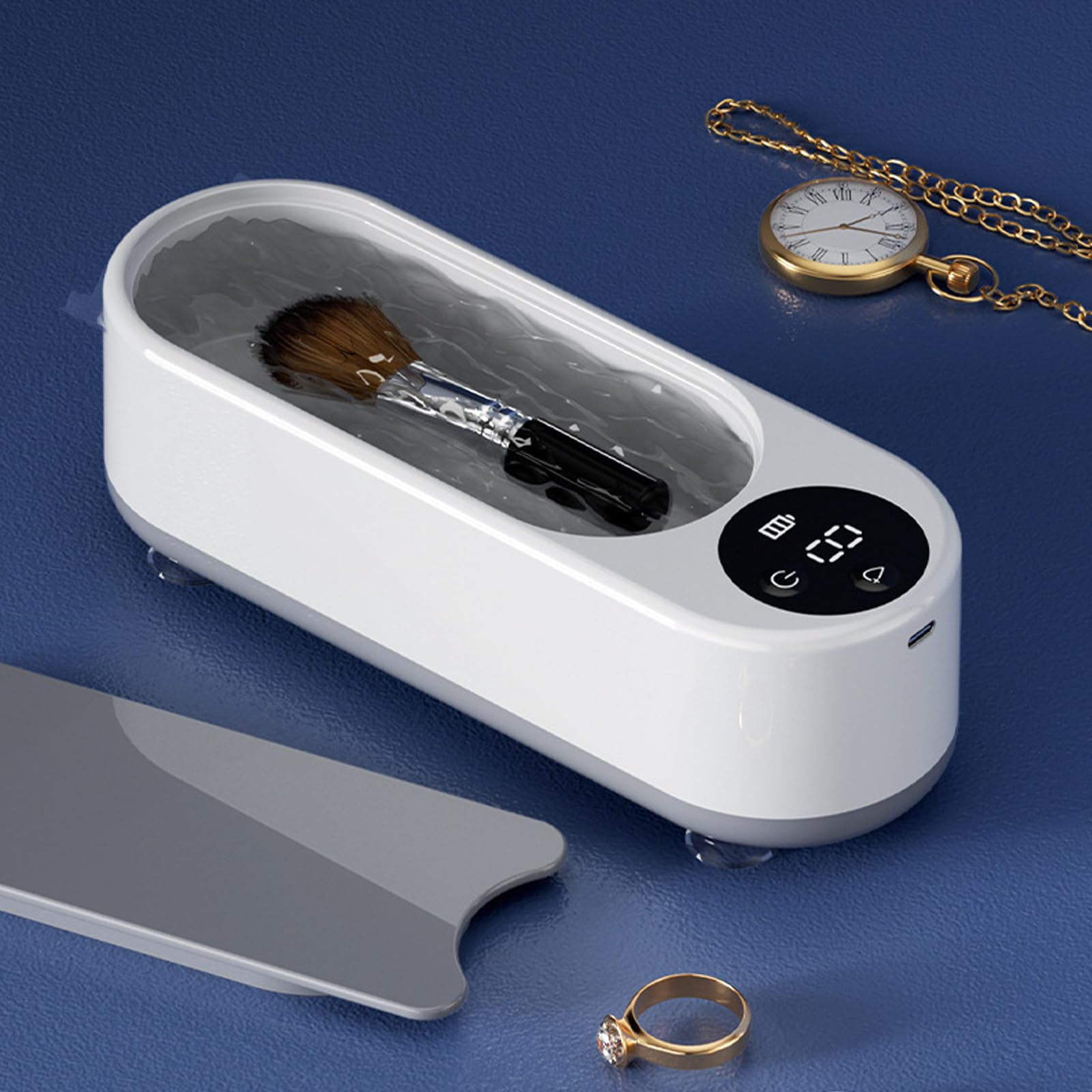 Estuches para Gafas, Máquina limpiadora de Joyas 300 ml, Tiempo Uso: 60 Minutos. Ideal for Gafas, Anillos, Pendientes, Collares y Correas Reloj