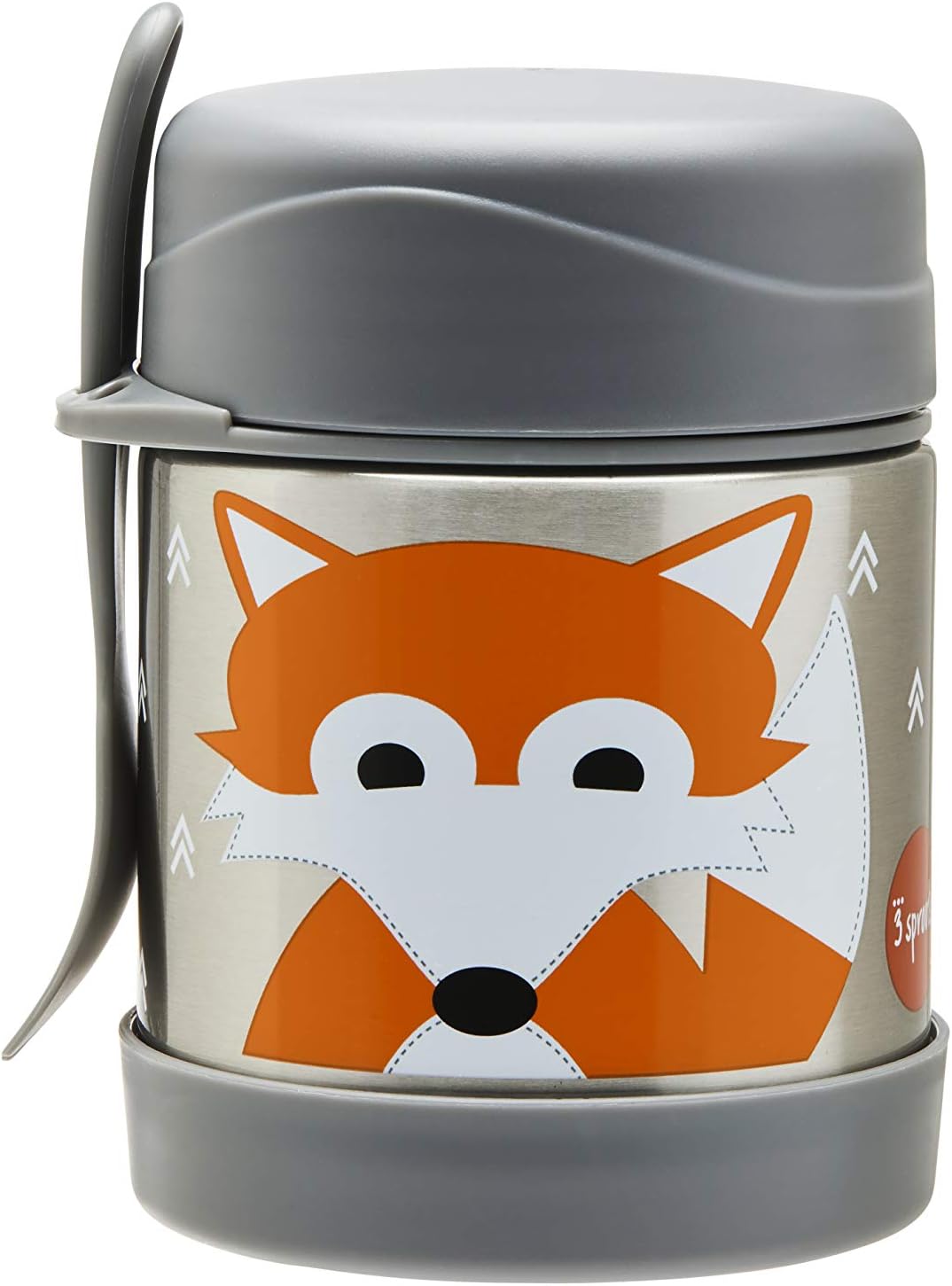 3 Sprouts Stainless Steel Food Flask and Spork for Kids - Fox