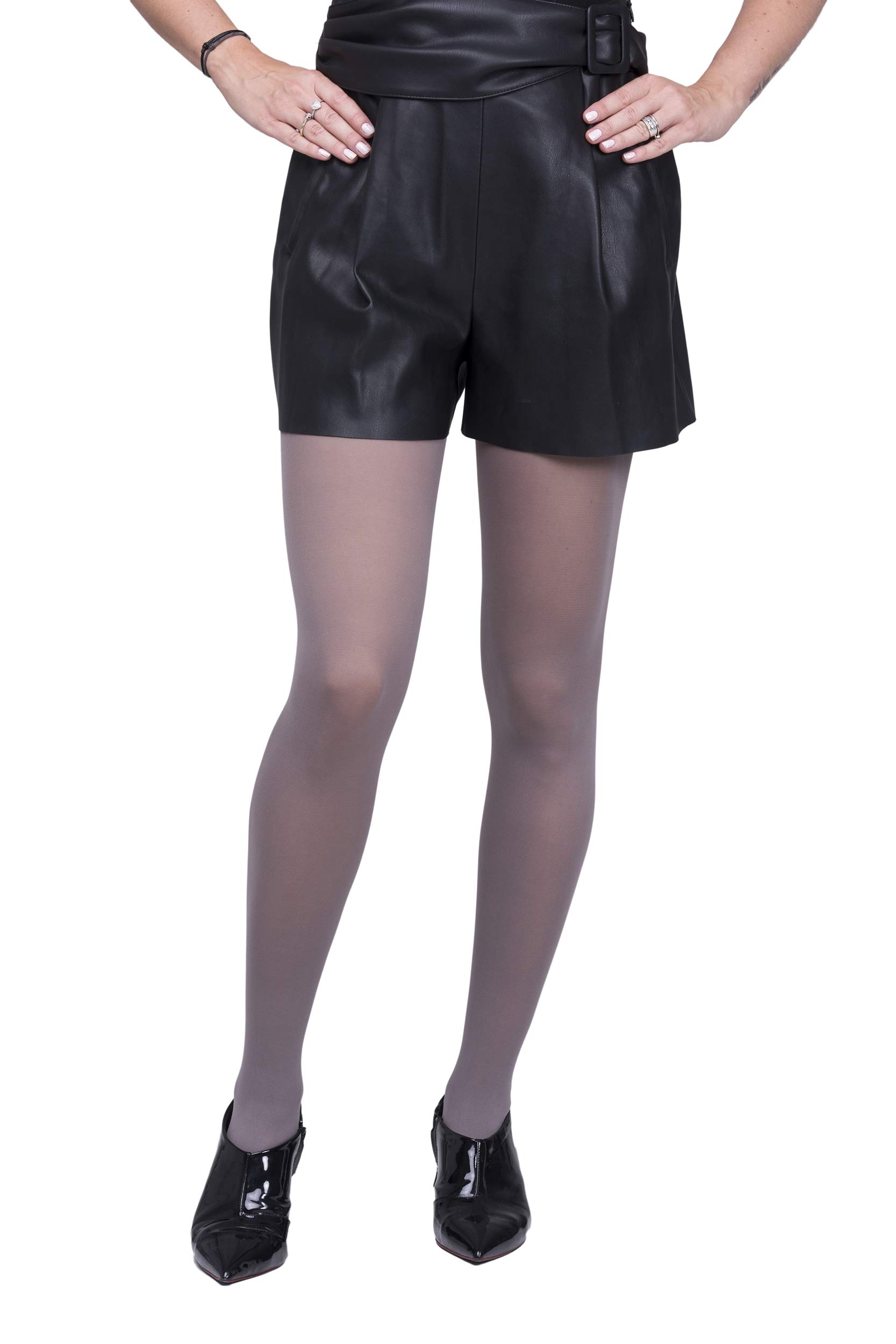 SENTELEGRI Opaque Tights, Choose From 18 Fashionable Colours, 100 Denier, Sizes S-XL (XLarge, Grey)