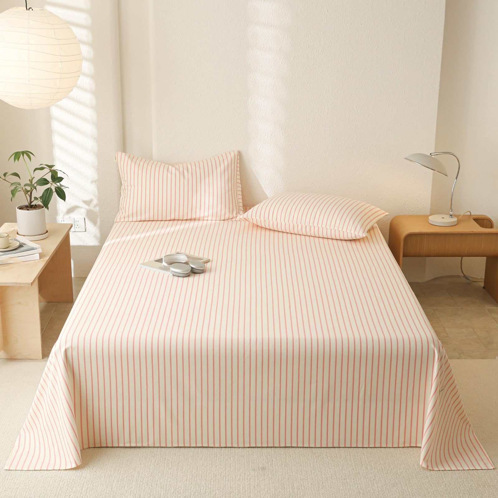 Bettlaken 200x230cm Graue Streifen