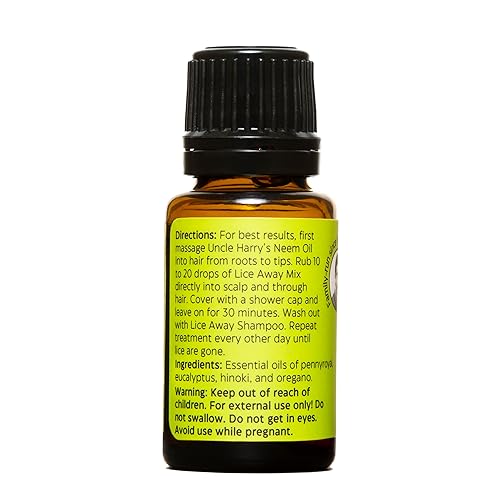 Miniatura 2 de Uncle Harry's Natural Products - Mezcla de sinergia de aromaterapia, puede ayudar a eliminar los piojos y huevos de la cabeza de adultos con