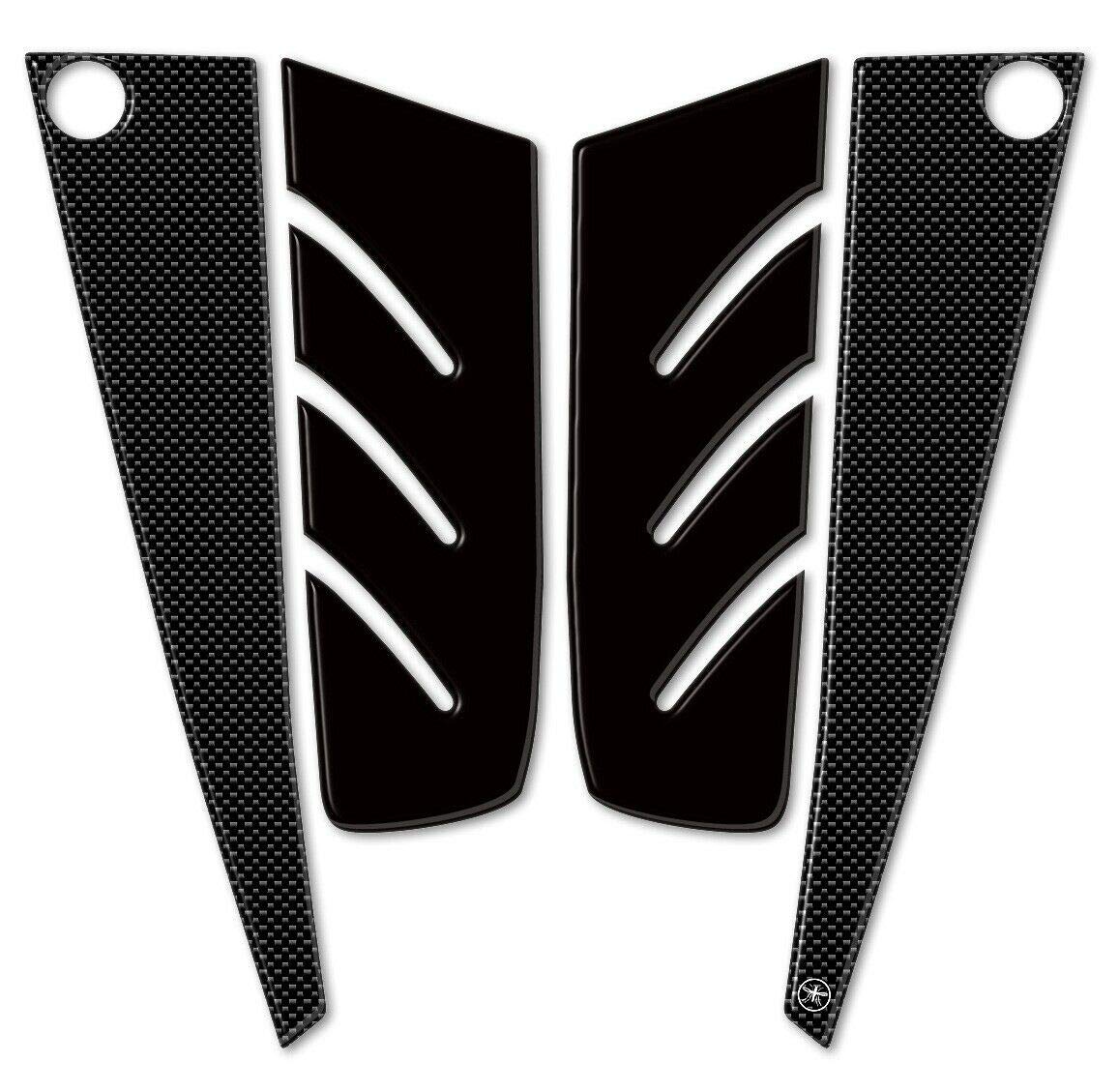 Labelbike Sticker Resin 3D Foot Board Front Tmax 530 Stickers compatible with Yamaha T Max 2012-16 - Imitation Carbon