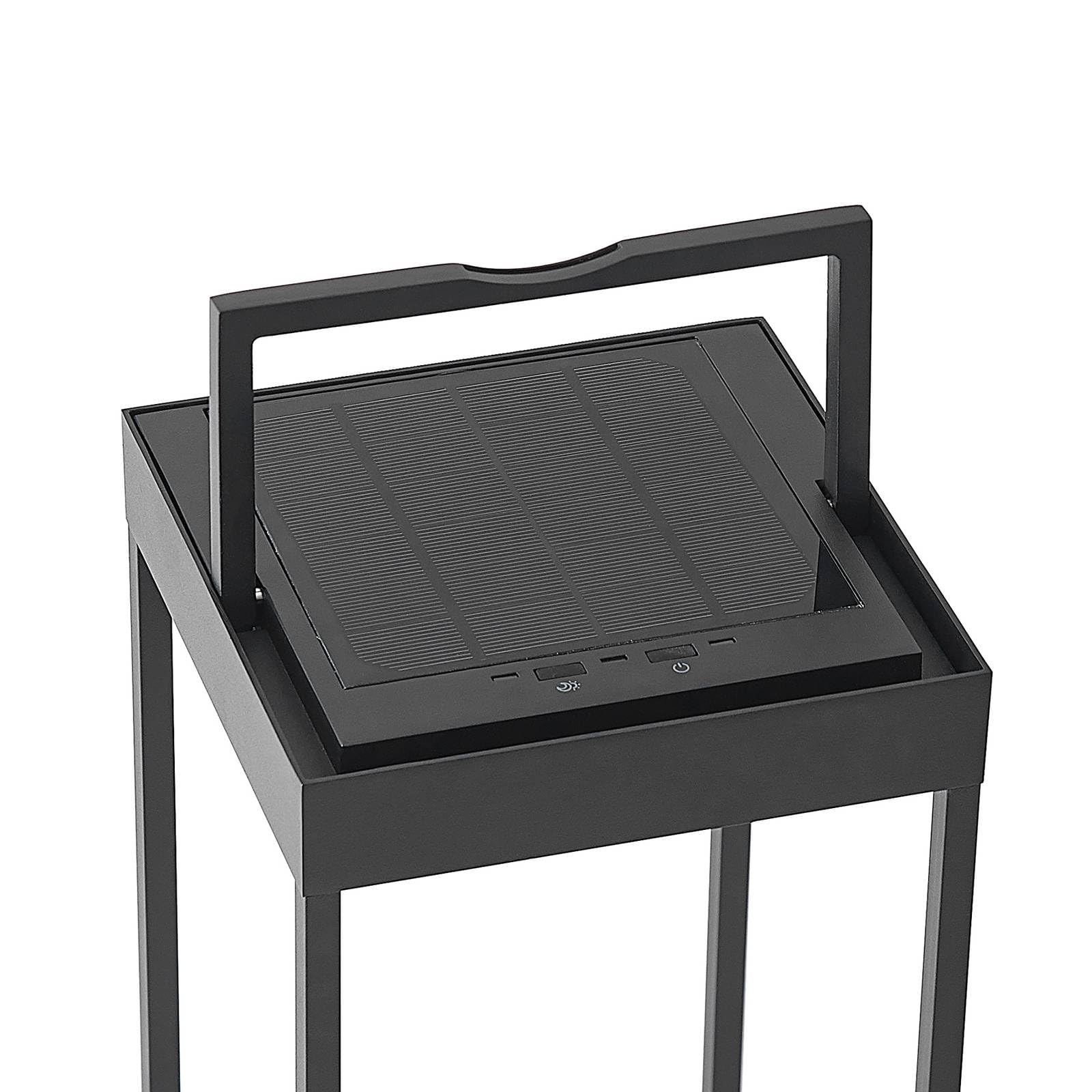 Lucande LED Solarleuchten Lynzy dimmbar (Modern) in Schwarz aus Aluminium (1 flammig,) - Solarlampe Solarleuchte Garten