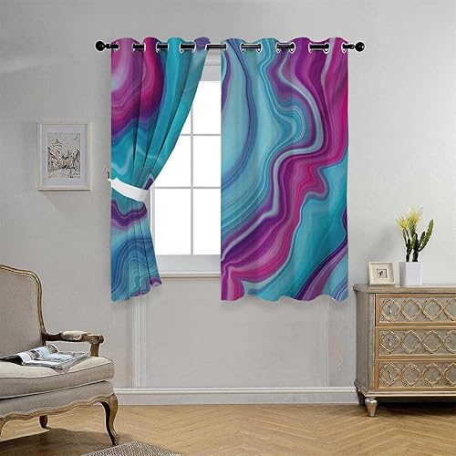 Miniatura 3 de Cortinas para Habitacion Cortinas opacas de mármol para armario, sin puerta, divisor de cortina de 110 pulgadas de ancho por 96 pulgadas de largo, 2